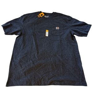 Carhartt Mens L Tall Loose Fit Heavyweight Short Sleeve Pocket T Shirt Dark Gray